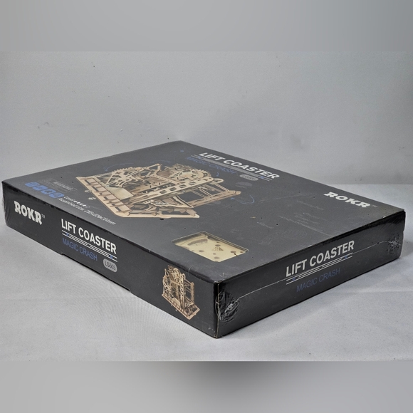 ROKR Magic Crash Lift Coaster LG503 3D Wooden Puzzle Model Kit Marbles Balls New - Picture 5 of 5